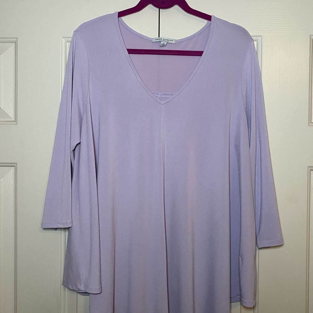 Green Envelope Lavender blouse